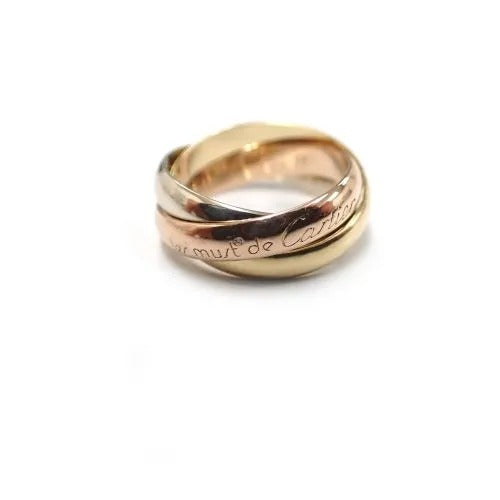 カルティエ Cartier 750 K18 YG WG PG 6.8g 48号 トリニティ リング 指輪 ジュエリー 3枚目