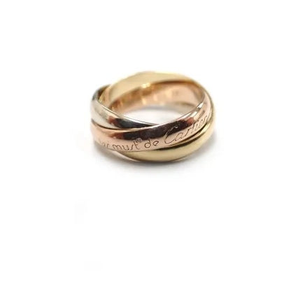 カルティエ Cartier 750 K18 YG WG PG 6.8g 48号 トリニティ リング 指輪 ジュエリー 3枚目