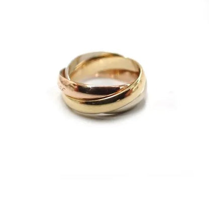 カルティエ Cartier 750 K18 YG WG PG 6.8g 48号 トリニティ リング 指輪 ジュエリー 4枚目
