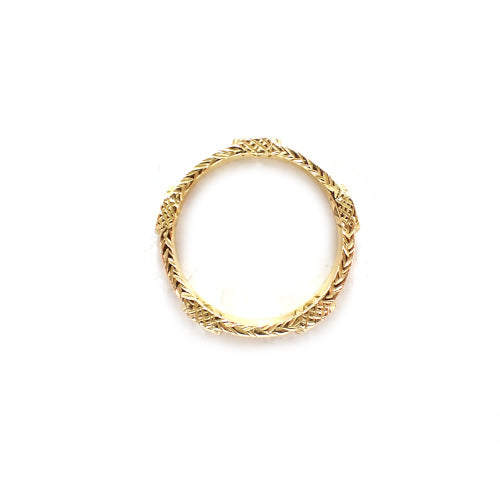 グッチ GUCCI 750 K18YG #9 インターロッキング G リング