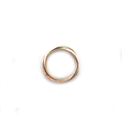 カルティエ Cartier 750 K18 YG WG PG 7.3g 51号 トリニティ リング 指輪 ジュエリー
