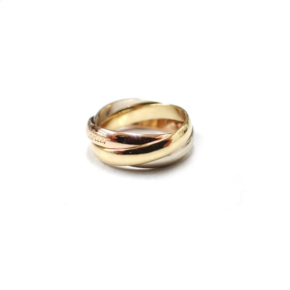 カルティエ Cartier 750 K18 YG WG PG 7.3g 51号 トリニティ リング 指輪 ジュエリー