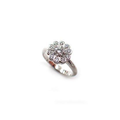 TIFFANY&Co. ティファニー Pt950 エンチャント フラワー ダイヤモンド リング 指輪 ジュエリー 箱付き