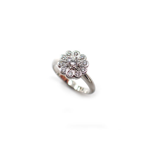 TIFFANY&Co. ティファニー Pt950 エンチャント フラワー ダイヤモンド リング 指輪 ジュエリー 箱付き