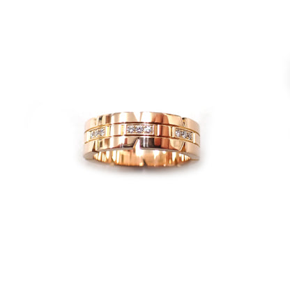 カルティエ Cartier 750 K18 PG 8.9g 54号 タンクフランセーズ ダイヤ リング 指輪 ジュエリー