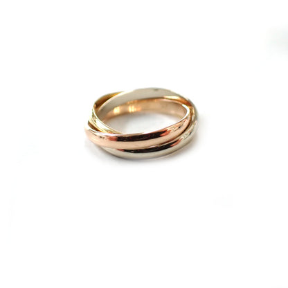 カルティエ Cartier 750 K18 YG WG PG 5.0g 52号 トリニティ リング 指輪 ジュエリー