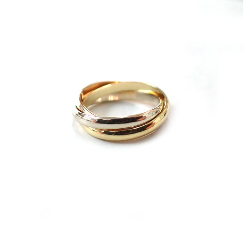 カルティエ Cartier 750 K18 YG WG PG 5.0g 52号 トリニティ リング 指輪 ジュエリー