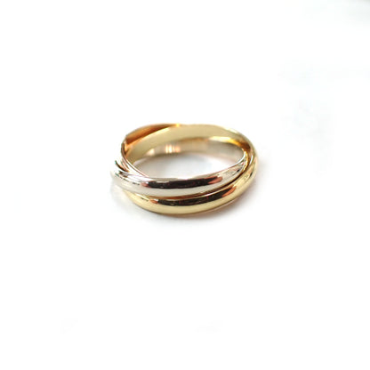 カルティエ Cartier 750 K18 YG WG PG 5.0g 52号 トリニティ リング 指輪 ジュエリー