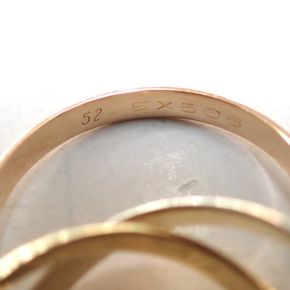 カルティエ Cartier 750 K18 YG WG PG 5.0g 52号 トリニティ リング 指輪 ジュエリー