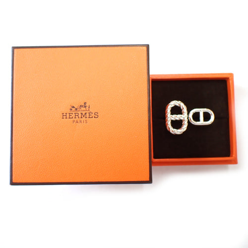 エルメス HERMES SV925 スターリングシルバー シェーヌダンクル アレアⅡ トルサード リング #53 指輪 箱付き