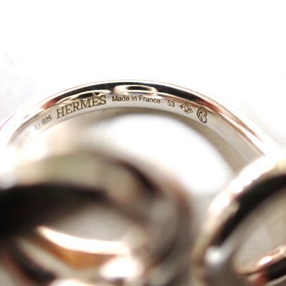 エルメス HERMES SV925 スターリングシルバー シェーヌダンクル アレアⅡ トルサード リング #53 指輪 箱付き