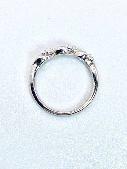 サファイア 計0.36ct / ダイヤモンド 計0.24ct Pt900 リング 14号【リフレッシュメント(新品仕上げ・補修・洗浄等済)】