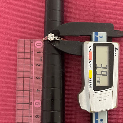 イギリス アンティーク ソリテール リング 指輪 1900年前半頃 K18 Pt サーキュラーカットダイヤモンド DR00279