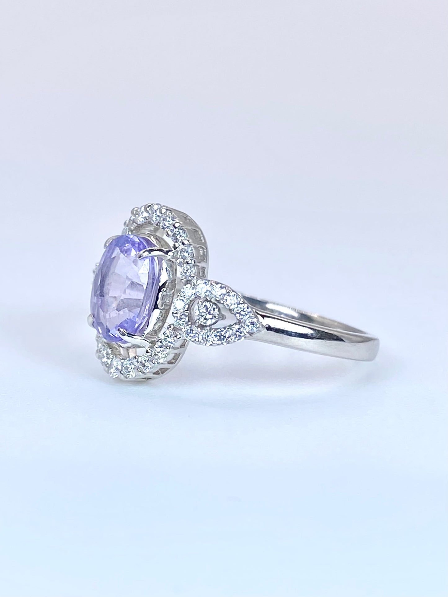 ハックマナイト 0.85ct / ダイヤモンド 計0.29ct Pt900 リング 13号【リフレッシュメント(新品仕上げ・補修・洗浄等済)】【3日以内返品可（※カード/キャリア決済の場合）】