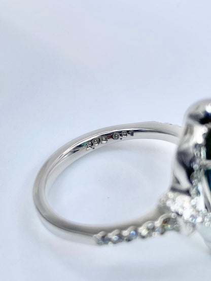 トルマリン 2.98ct / ダイヤモンド 計0.51ct Pt950リング 12号【リフレッシュメント(新品仕上げ・補修・洗浄等済)】【3日以内返品可（※カード/キャリア決済の場合）】