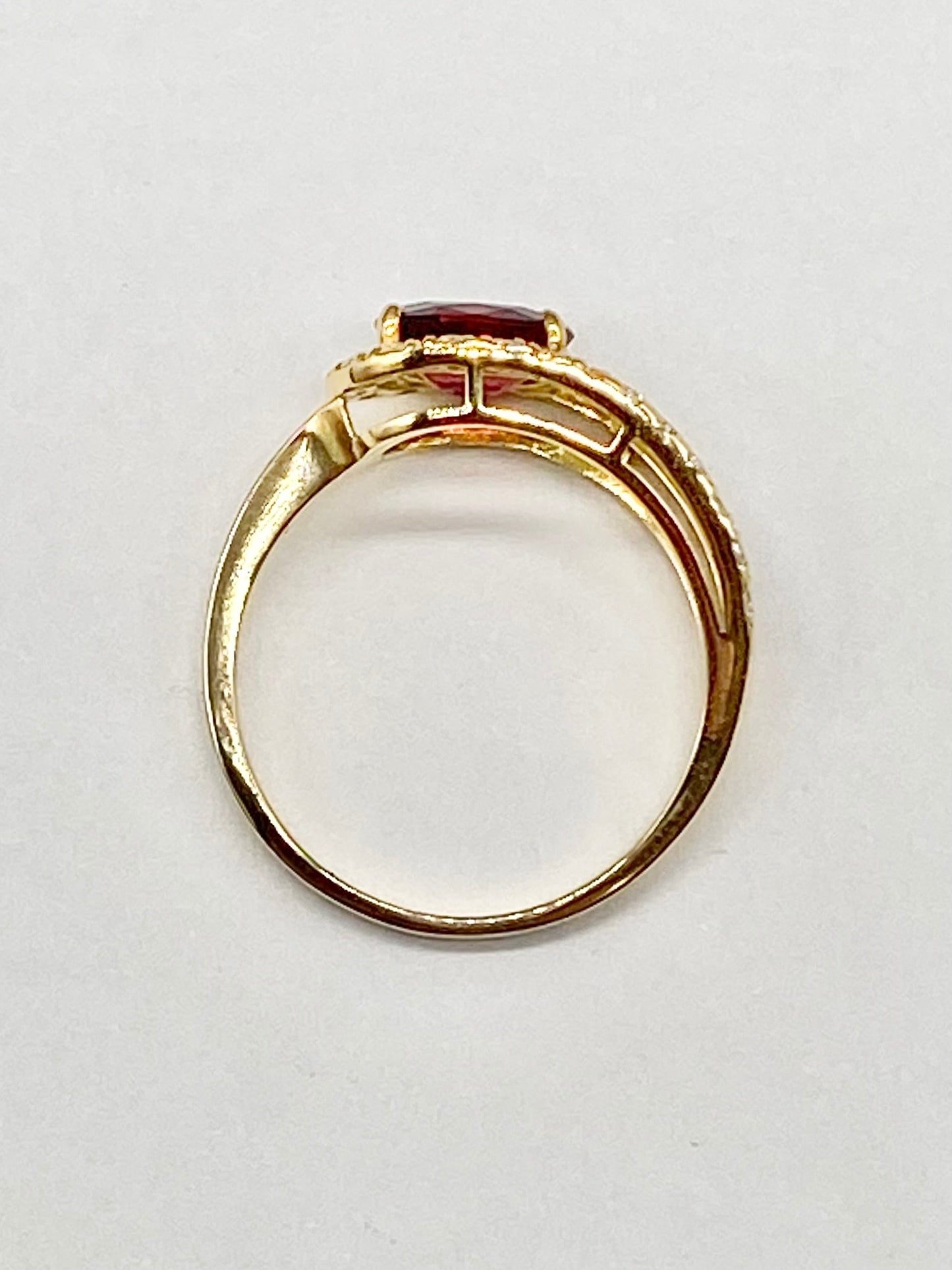 レッドスピネル 0.95ct / ダイヤモンド 計0.28ct K18 リングリフレッシュメント新品仕上げ・補修・洗浄等済3日以内返品可※カード/キャリア決済の場合 8枚目
