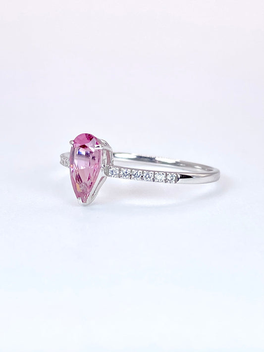 【夏季全体SALE（ジュエリー）~7/31】マラヤガーネット 0.71ct / ダイヤモンド 計0.05ct  Pt900 リング 14号【リフレッシュメント(新品仕上げ・補修・洗浄等済)】【3日以内返品可（※カード/キャリア決済の場合）】