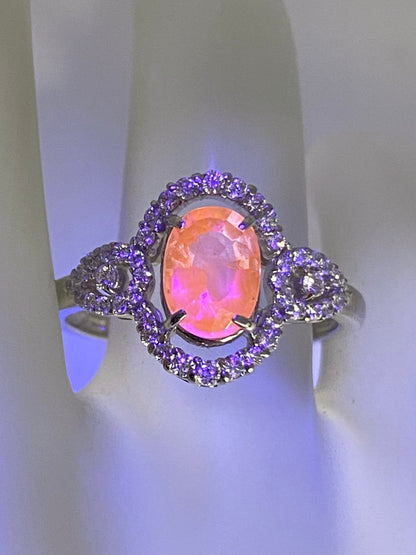 ハックマナイト 0.85ct / ダイヤモンド 計0.29ct Pt900 リング 13号【リフレッシュメント(新品仕上げ・補修・洗浄等済)】【3日以内返品可（※カード/キャリア決済の場合）】