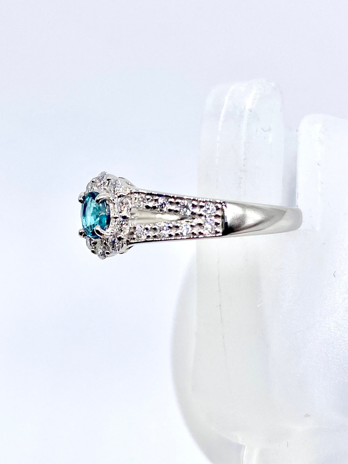 グランディディエライト 0.117ct / ダイヤモンド 計0.22ct Pt900 リング【リフレッシュメント(新品仕上げ・補修・洗浄等済)】【3日以内返品可（※カード/キャリア決済の場合）】【動画リンク　Twitter/X】あり