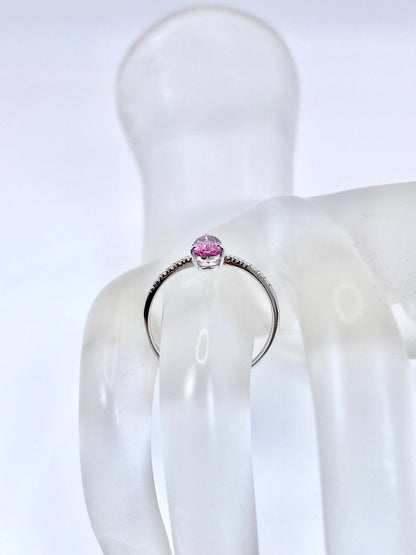 【夏季全体SALE（ジュエリー）~7/31】マラヤガーネット 0.71ct / ダイヤモンド 計0.05ct  Pt900 リング 14号【リフレッシュメント(新品仕上げ・補修・洗浄等済)】【3日以内返品可（※カード/キャリア決済の場合）】