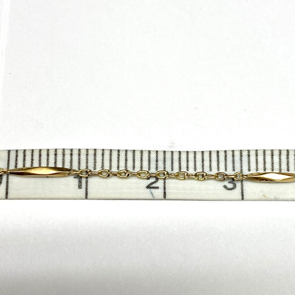 昭和ジュエリー 切子チェーン ネックレス K18 39cm ヴィンテージ 昭和レトロ ゴールド MON00330