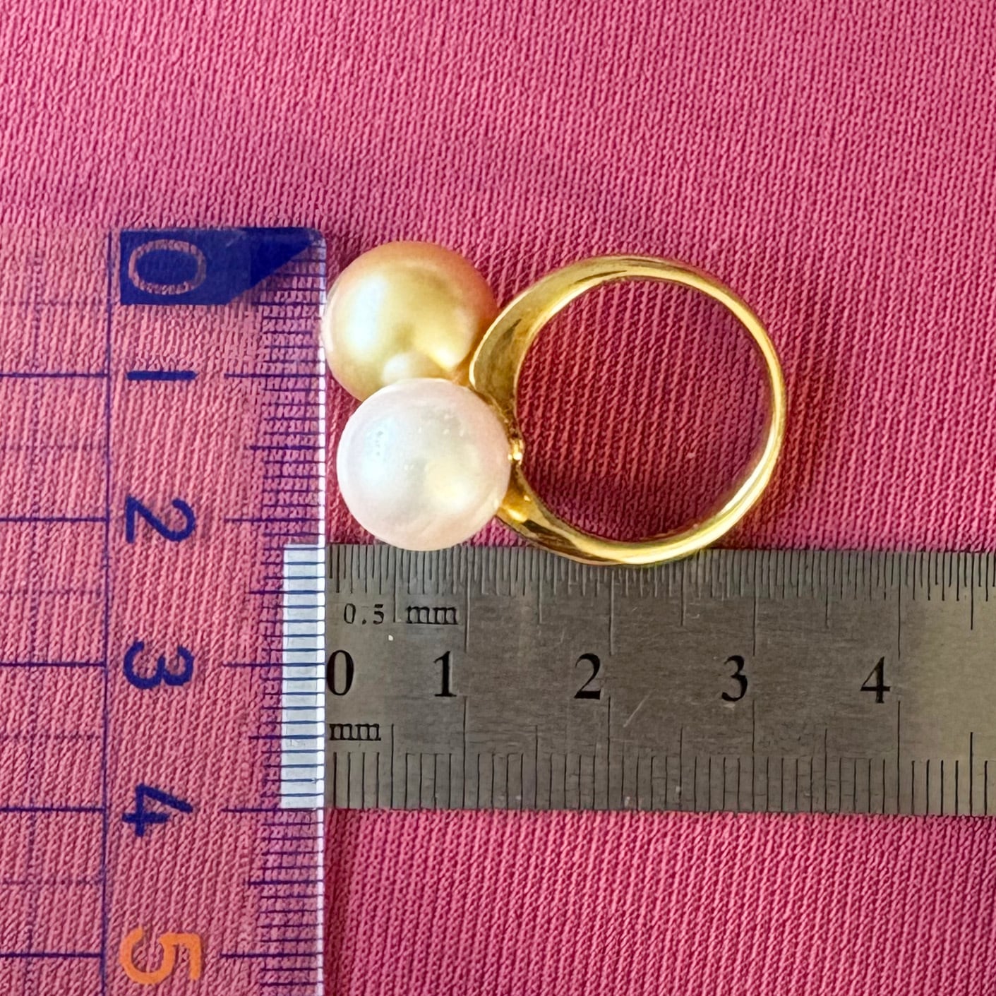 ヴィンテージジュエリー K18 アコヤ貝 白蝶貝 ダイヤモンド 花 フラワー ゴールド ゴージャス 豪華デザイン リング 指輪 MOR00627