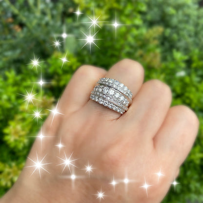 ダイヤモンドリング 2.05ct Pt900 プラチナ 幅広 ゴージャスデザイン 日本製 指輪 OKR00186