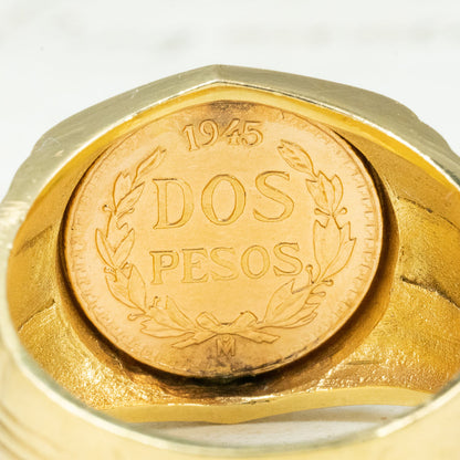 K21.6 コイン/ K18リング DOS PESOS 1945年 コインリング ドスペソ 〜時代を越え、指先に受け継がれる黄金の物語〜   MR00783