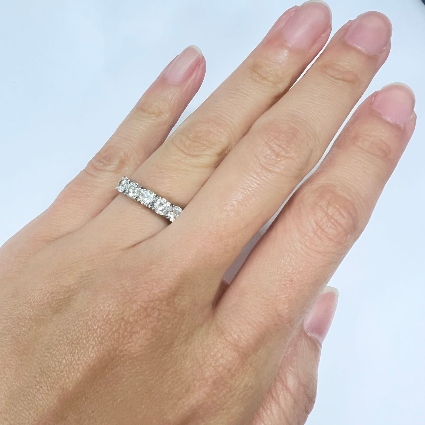 昭和レトロ ダイヤモンド リング 一文字 デザイン ヴィンテージ  Pt900 ５石 1.06ct MR00761