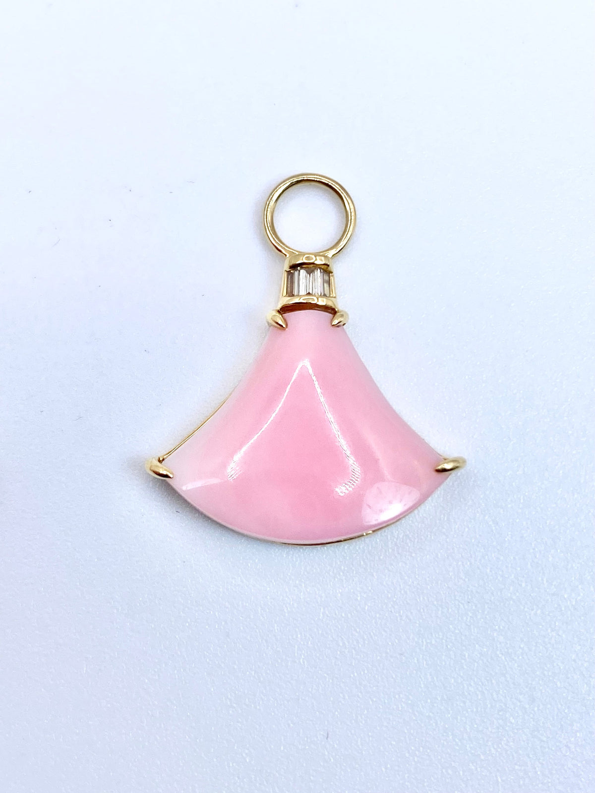 コンクシェル / ダイヤモンド 計0.03/0.03ct K18 ピアス チャーム【リフレッシュメント(新品仕上げ・補修・洗浄等済)】