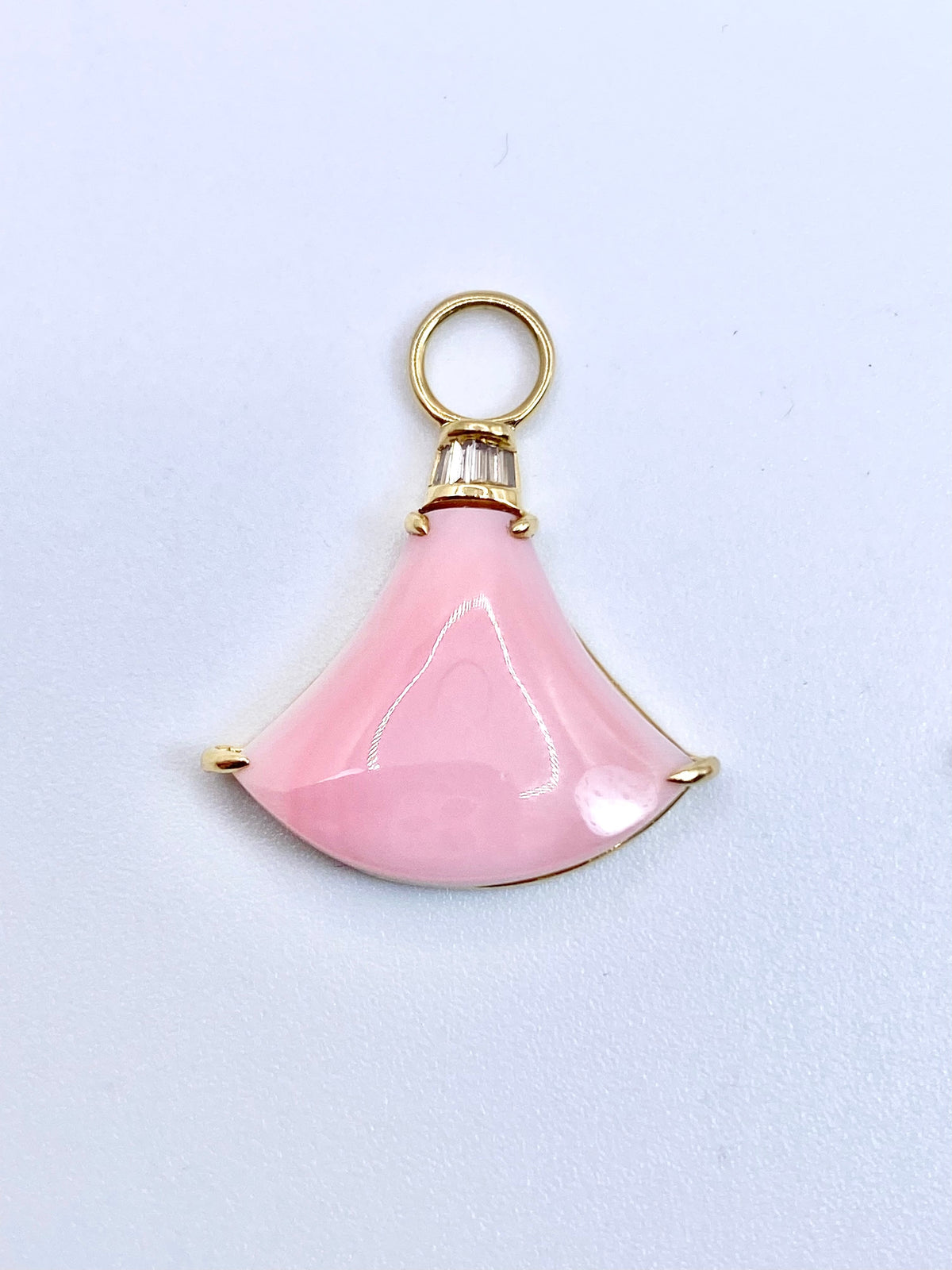 コンクシェル / ダイヤモンド 計0.03/0.03ct K18 ピアス チャーム【リフレッシュメント(新品仕上げ・補修・洗浄等済)】