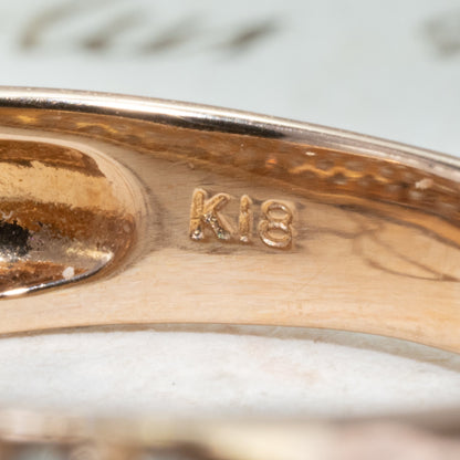 【日本の作品】 K18 1.00ct パヴェセッティング ダイヤモンド リング 指輪  華やかデザイン  MOR00542