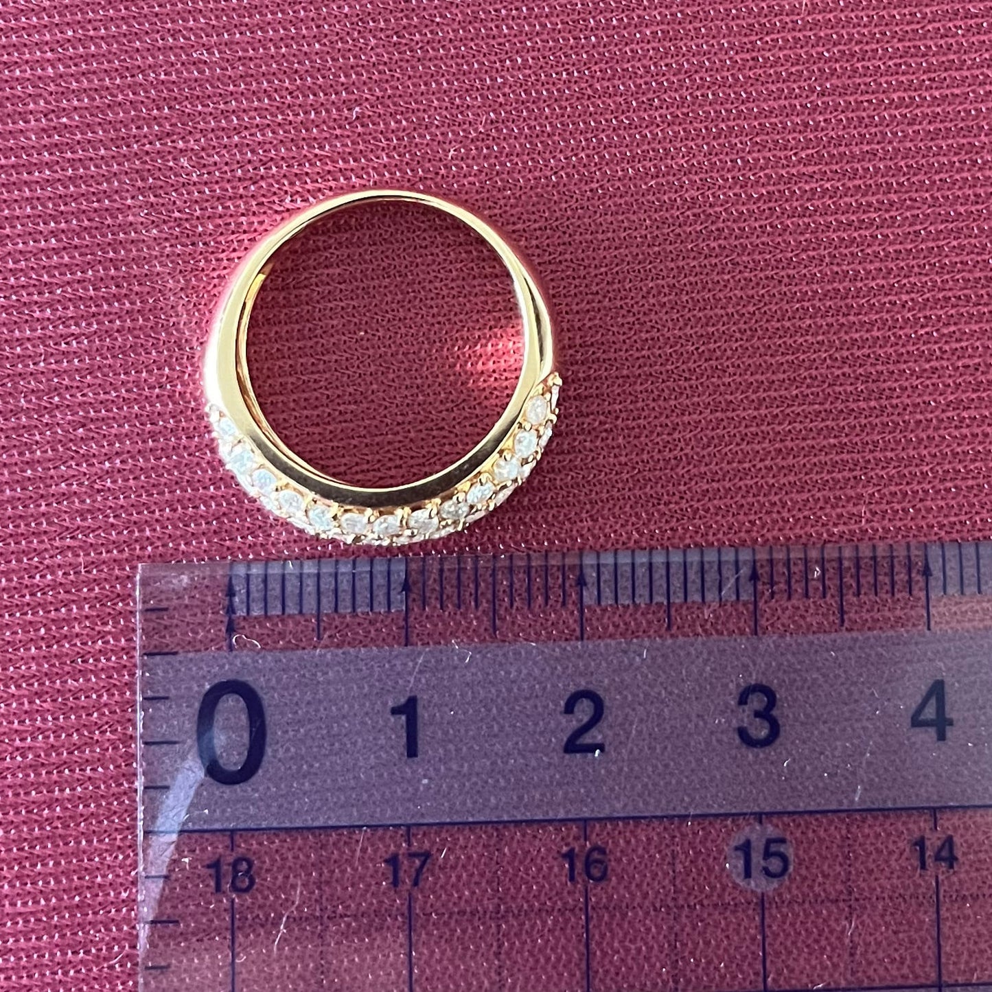 【日本の作品】 K18 1.00ct パヴェセッティング ダイヤモンド リング 指輪  華やかデザイン  MOR00542