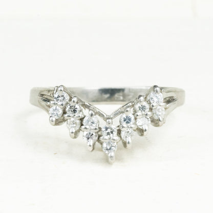 昭和ジュエリー ダイヤモンド リング Pt900 0.26ct ヴィンテージ 昭和レトロ V字デザイン 指輪 プラチナ OKR00206