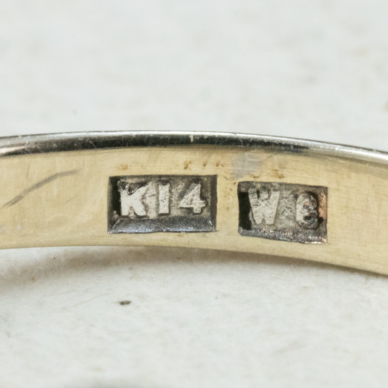 昭和ジュエリー サファイアリング 0.52ct K14WG 昭和レトロ 和デコ ヴィンテージ 指輪 青石 クールデザイン MOR00619