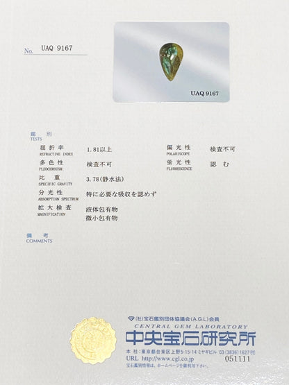 イリデッセンス・アンドラダイトガーネット 5.774ct ルース 8枚目