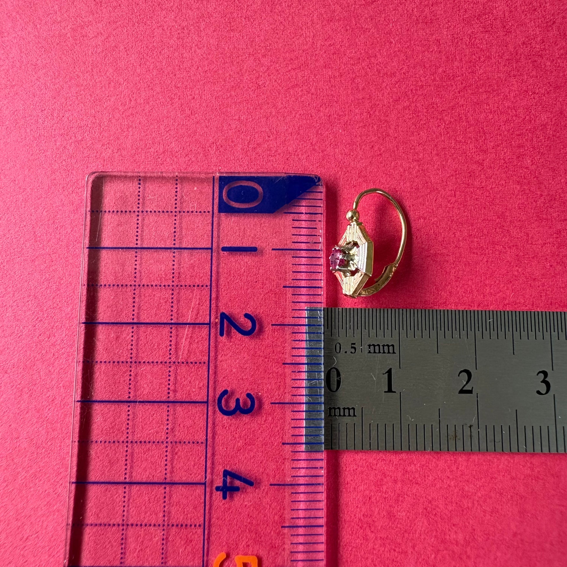 DE00043  K18 馬刻印1838-1919  ドルムーズ/ ルビー  1.2g 19枚目