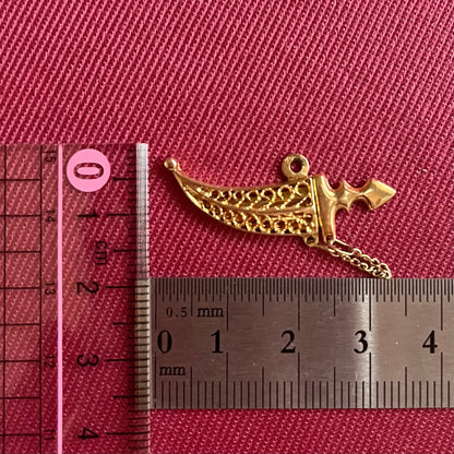 イタリア  UNOAERRE ウノアエレ 幸運のダガーナイフ ペンダントトップ K9  DP00104
