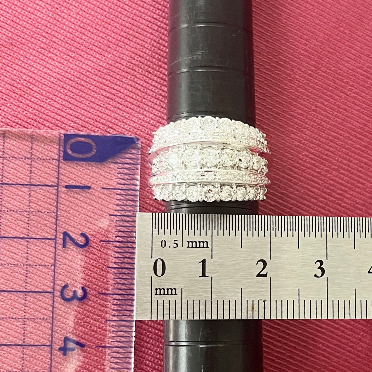 ダイヤモンドリング 2.05ct Pt900 プラチナ 幅広 ゴージャスデザイン 日本製 指輪 OKR00186
