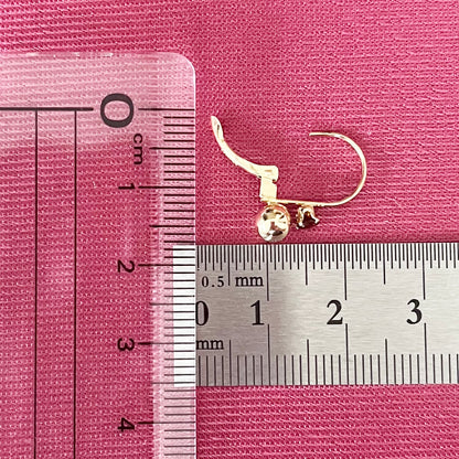 ヴィンテージ ジュエリー K14 585 ガーネット ゴールド カラー シンプルデザイン スリーパー ドルムーズ  ピアス ME00083