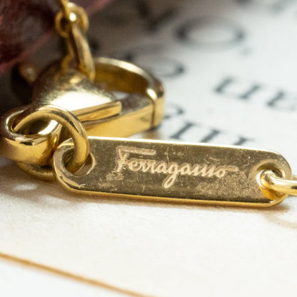 サルバトーレフェラガモ Salvatore Ferragamo made in Italy K18 750 ヴィンテージ  ロング チェーン ネックレス 70cm MON00334