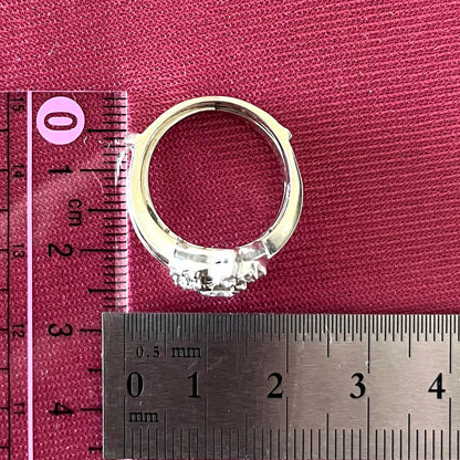 昭和ジュエリー ヴィンテージ ２本セット リング K14WG ダイヤモンド  シンプルデザイン  カクテルリング MOR00594