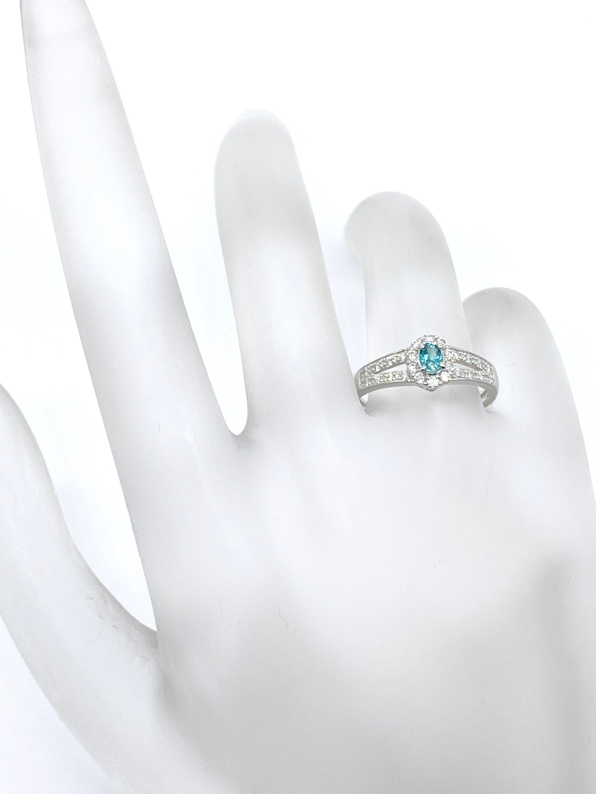 グランディディエライト 0.117ct / ダイヤモンド 計0.22ct Pt900 リング【リフレッシュメント(新品仕上げ・補修・洗浄等済)】【3日以内返品可（※カード/キャリア決済の場合）】【動画リンク　Twitter/X】あり