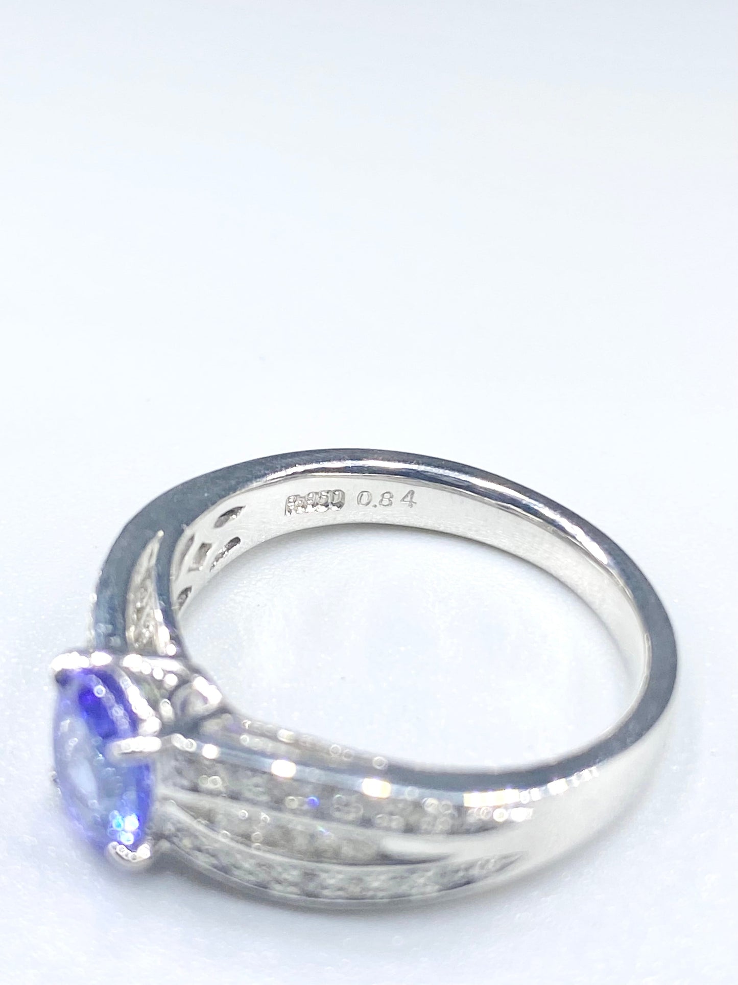 タンザナイト 0.84ct / ダイヤモンド 計0.27ct Pt950 リング 11.5号リフレッシュメント新品仕上げ・補修・洗浄等済3日以内返品可※カード/キャリア決済の場合動画リンク　Twitt 8枚目