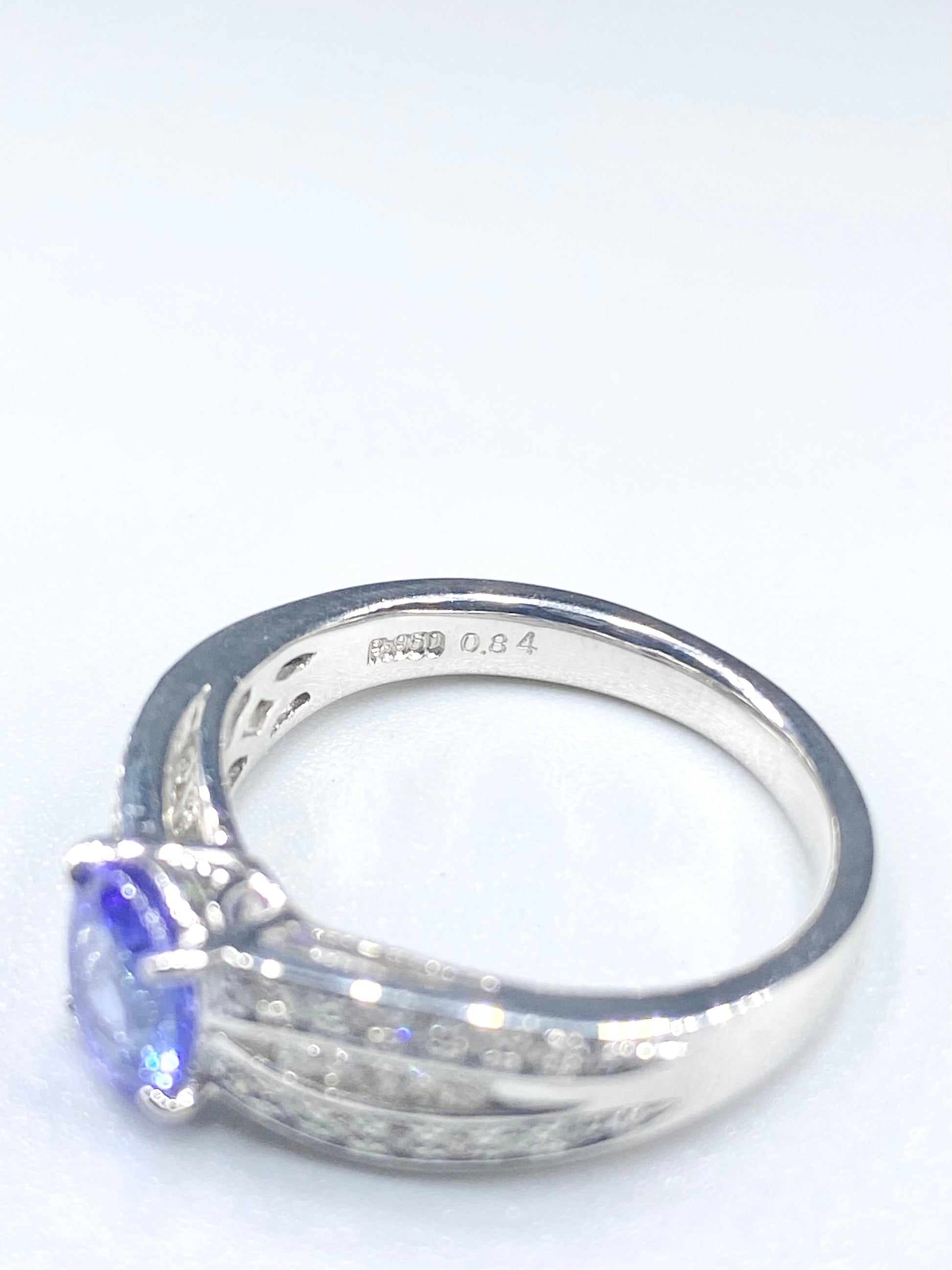 タンザナイト 0.84ct / ダイヤモンド 計0.27ct Pt950 リング 11.5号リフレッシュメント新品仕上げ・補修・洗浄等済3日以内返品可※カード/キャリア決済の場合動画リンク　Twitt 8枚目
