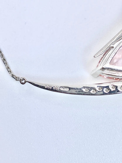 【新品】モルガナイト 4.16ct / ダイヤモンド 計0.08ct Pt900/850 ネックレス【新品】【3日以内返品可（※カード/キャリア決済の場合）】