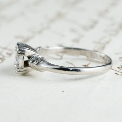 昭和ジュエリー ダイヤモンド リング Pm プラチナ 三越 ヴィンテージ 昭和レトロ 指輪 0.18ct OKR00138