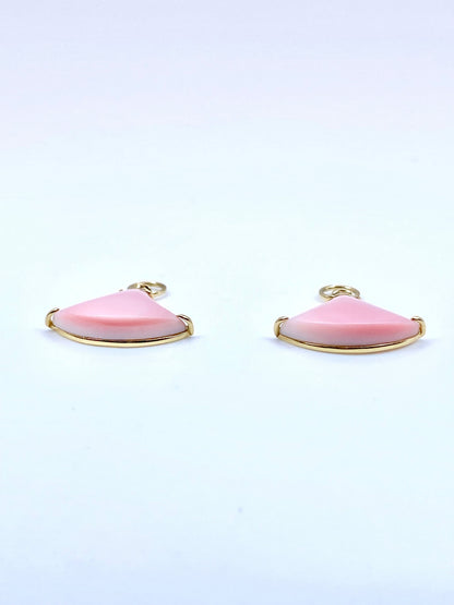 コンクシェル / ダイヤモンド 計0.03/0.03ct K18 ピアス チャーム【リフレッシュメント(新品仕上げ・補修・洗浄等済)】