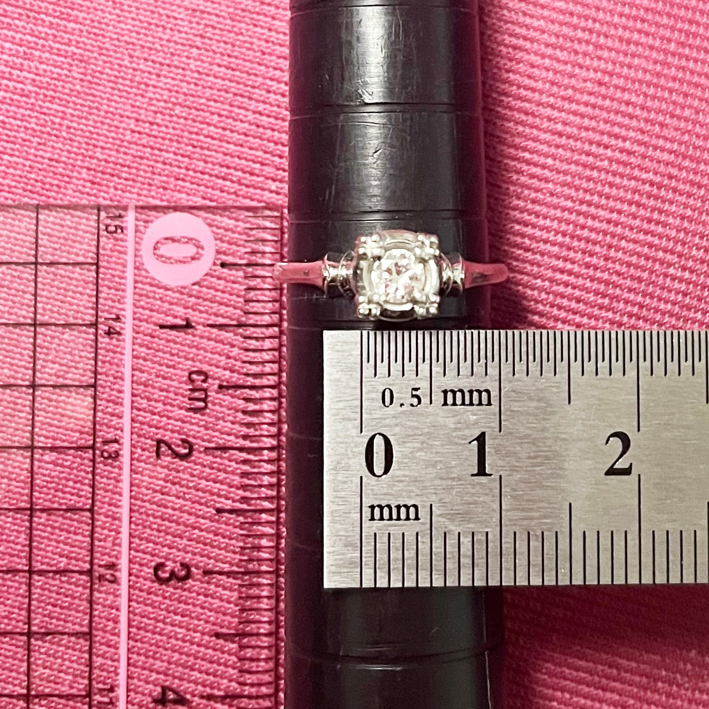 昭和ジュエリー ダイヤモンド リング Pm プラチナ 三越 ヴィンテージ 昭和レトロ 指輪 0.18ct OKR00138