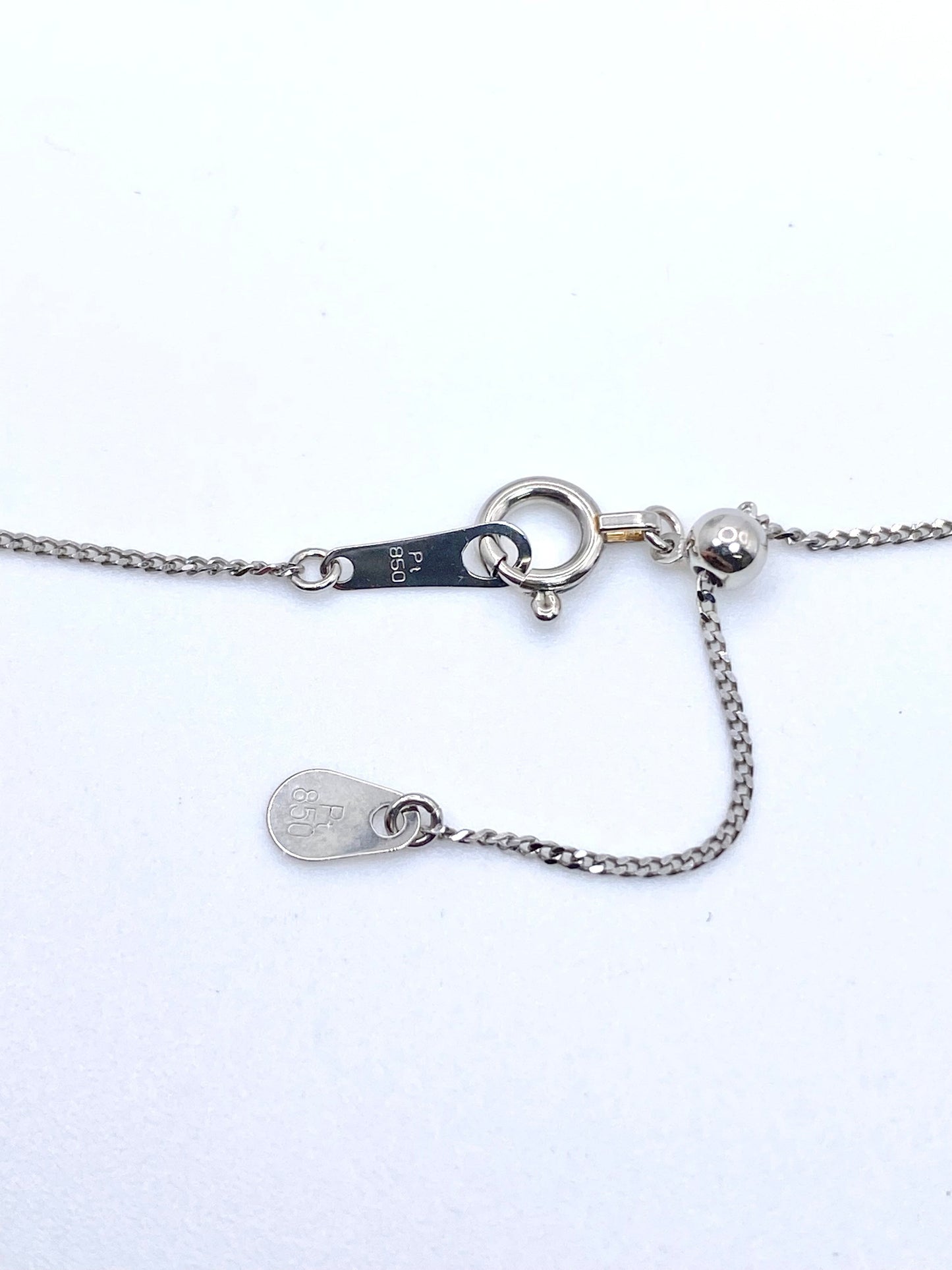 新品レッドスピネル 0.11ct / ダイヤモンド 計0.16ct Pt950/850 ネックレス新品3日以内返品可※カード/キャリア決済の場合 7枚目